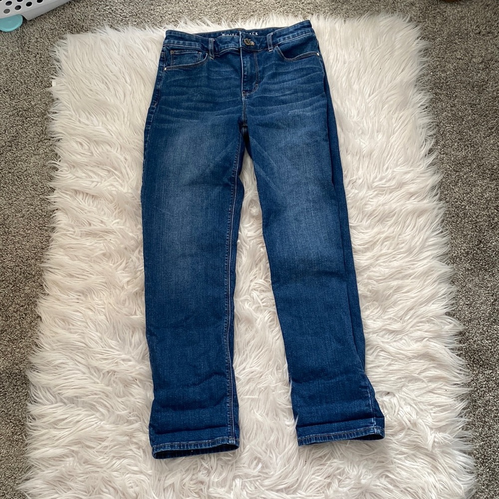 White House Black Market Medium Wash Slim Fit Jeans Size 0